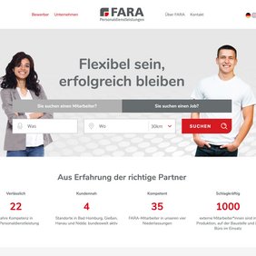 fara.de - Website-Relaunch für Personaldienstleister